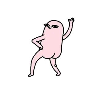 🙂 b7bd23ef Cartone animato, Personaggio, Divertente, Ballando, Salutando whatsapp sticker