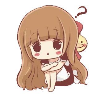 🍞 41397f9e Chibi, Ragazza, Carino, Cartone animato, Kawaii, Anime telegram sticker