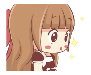 🍞 55f9d985 Ragazza anime, Cartone animato, Adesivo, Kawaii, Carino, Chibi, Manga, Illustrazione telegram sticker