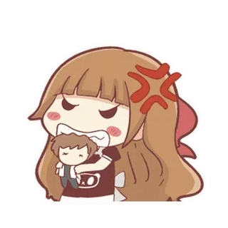 🍞 7d16d559 Cartone animato, Arrabbiato, Bambola, Chibi, Anime, Manga telegram sticker