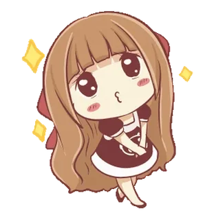 🍞 95310de2 Cartone animato, Chibi, Kawaii, Carino, Anime, Manga, Ragazza telegram sticker
