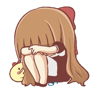 🍞 973c18c9 Anime, Cartone animato, Triste, Piangere, Ragazza, Tipa, Kawaii telegram sticker