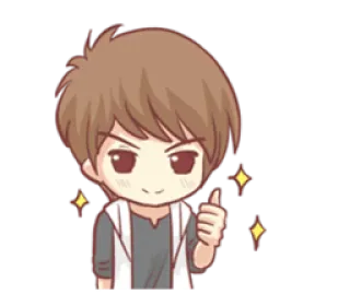 👍 40fd7a50 Chibi, Anime, Kartun, Jempol ke atas, Imut, Kawaii telegram sticker