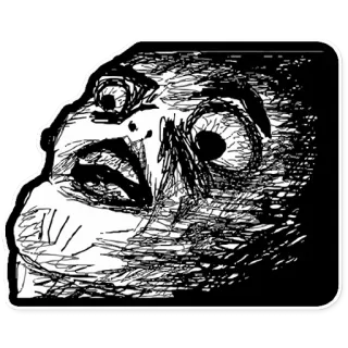 😳 79eeb6e5 Rage Guy ミーム, 怒り, 表情, インターネット, 面白い telegram sticker