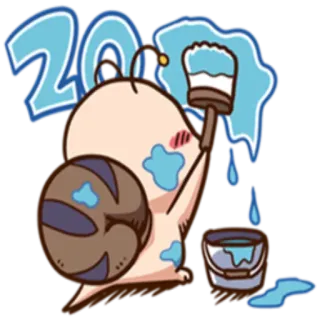 🙃 65b0fb7e 202 ślimak, obraz, słodki, kreskówka, niebieski, sztuka, maskotka telegram sticker