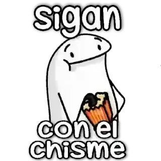 😶 d34a5ad6 sigan con el chisme roddel, Flork, cartoon, kijken, meme, spaans telegram sticker