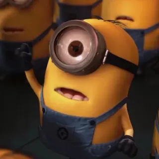 🍌 0cc25dd8 Minion Despicable Me Minion, Cartoon, Figur, Lustig, Einäugig, Gelb telegram sticker