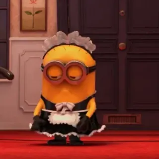 🍌 40668415 Minion Minion, Dienstmädchen, Cartoon, Lustig telegram sticker