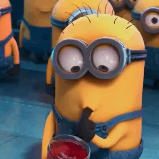 🍌 65f00080 Minion Minion, Cartoon, Getränk, Lustig, Süß telegram sticker