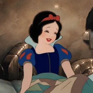 ☁️ 00fa9277 Snow White Putri Salju, Putri Disney, Kartun, Animasi whatsapp sticker