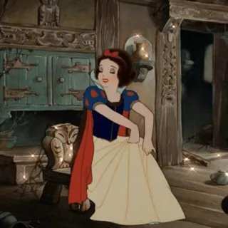 ☁️ 3761bd7d Snow White Snow White and the Seven Dwarfs disney, putri, kartun, klasik, dongeng, animasi, putri salju whatsapp sticker