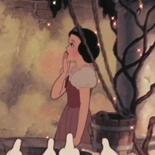 ☁️ 80970d6e Snow White Snow White and the Seven Dwarfs Disney, dongeng, putri, animasi, kartun whatsapp sticker