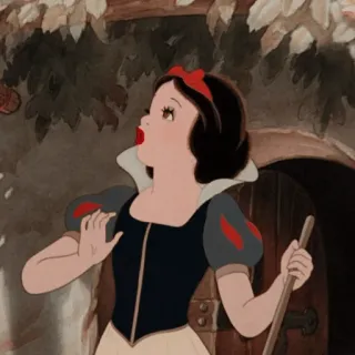 ☁️ 887104e8 Snow White Snow White and the Seven Dwarfs disney, kartun, putri, animasi, dongeng, membersihkan whatsapp sticker