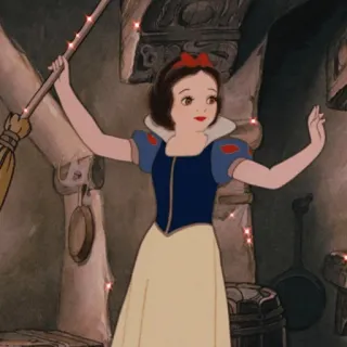 ☁️ e856e1d4 Snow White Snow White and the Seven Dwarfs disney, kartun, putri, putri salju, animasi, klasik whatsapp sticker