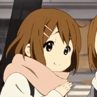 😏 02b56d15 Yui Hirasawa K-On! anime, K-On, cute, cartoon, Yui Hirasawa whatsapp sticker