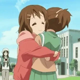 ☺ 5f79edd2 anime, hug, friendship, cartoon, cute, animated, kawaii whatsapp sticker