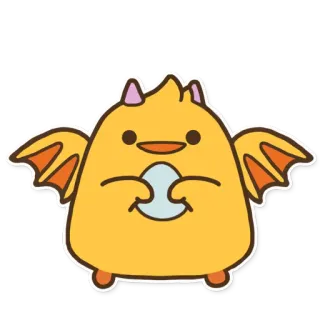 🐣 88de878e Drache, Monster, Ei, süß, Cartoon telegram sticker