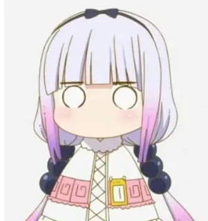 🍙 066f0925 Kanna Kamui Miss Kobayashi's Dragon Maid anime, kanna, cute, dragon, chibi whatsapp sticker