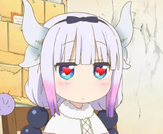🍙 4634a99d Kanna Kamui Miss Kobayashi's Dragon Maid kanna, anime, dragon, kawaii, cute, kanna kamui whatsapp sticker