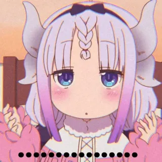 🍙 5434e02c Kanna Kamui Miss Kobayashi's Dragon Maid .......... anime, dragon, kanna, miss kobayashi's dragon maid, cartoon whatsapp sticker