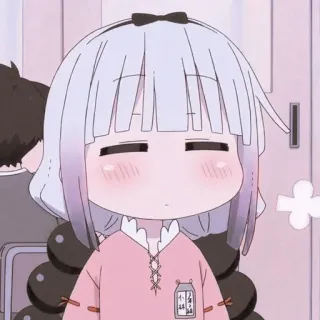 🍙 5ffb4b75 Kanna Kamui Miss Kobayashi's Dragon Maid anime, kanna, dragon maid, cute, kawaii, anime girl, cartoon whatsapp sticker