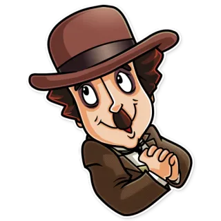 😚 39a2d4a4 Charlie Chaplin charlie chaplin, komik, aktor, kapelusz, klasyk, film, film niemy telegram sticker