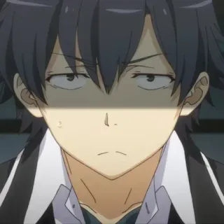 🤨 034c18aa Hikigaya Hachiman My Teen Romantic Comedy SNAFU Anime, Personnage, Adolescent, Dessin animé telegram sticker