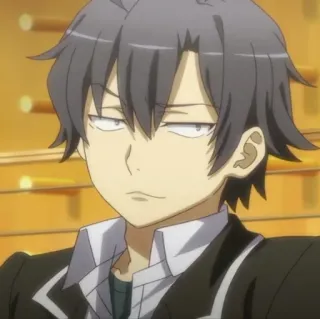 😙 0b631869 Hikigaya Hachiman My Teen Romantic Comedy SNAFU Anime, Personnage, Hikigaya Hachiman, Oregairu telegram sticker