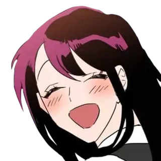 😄 a9b5f693 Anime, Desenho animado, Mulher, Sorriso, Feliz, Garota telegram sticker