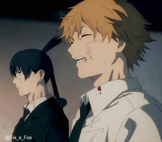 🥱 896a7826 Denji Chainsaw Man Аниме, Человек-бензопила, Денджи, Манга, Кровь, Экшен, Японская анимация whatsapp sticker