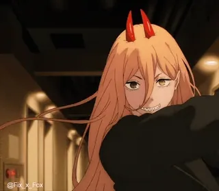 😎 f973eef8 Power Chainsaw Man человек-бензопила, аниме, сила, демон, рога whatsapp sticker