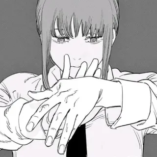 🐚 07735e9d Makima Chainsaw Man Anime, Manga, Makima, Chainsaw Man, Charakter whatsapp sticker