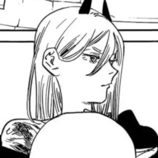 🐚 5fe8e209 Power Chainsaw Man Anime, Manga, Teufel, Hörner, Kraft, Chainsaw Man whatsapp sticker