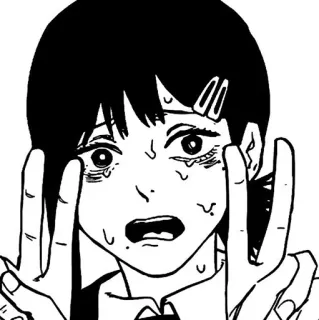 🐚 bb8a2464 Kobeni Higashiyama Chainsaw Man Kobeni, Chainsaw Man, Anime, Manga, Ängstlich, Weinend whatsapp sticker