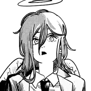 🎭 0b97c3c3 애니메이션, 만화, 천사, 만화, 일러스트, 흑백 whatsapp sticker