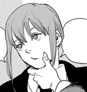 🎭 3d4db3cf Makima Chainsaw Man 애니메이션, 만화, 체인소 맨, 마키마, 캐릭터, 일본, 만화책 whatsapp sticker