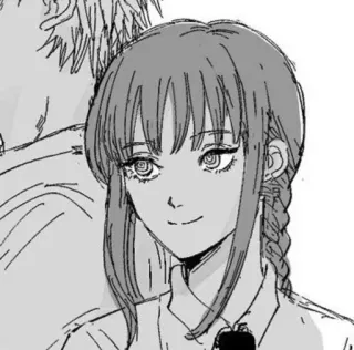 🎭 e849c0d5 Makima Chainsaw Man 애니메이션, 만화, 마키마, 체인소 맨, 캐릭터, 소녀 whatsapp sticker