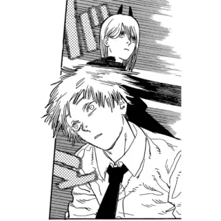 👊 264eddc6 Denji Chainsaw Man 电锯人, 电次, 帕瓦, 动漫, 漫画 telegram sticker