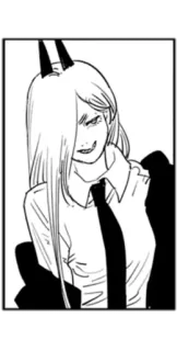 😏 a27f20fa Power Chainsaw Man 动漫, 漫画, 电锯人, 帕瓦, 恶魔 telegram sticker