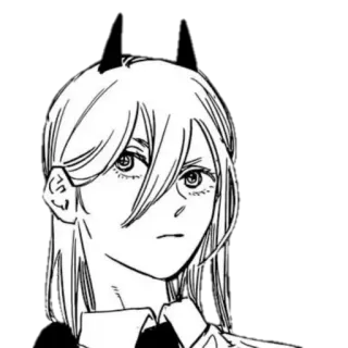 😕 baf682cf Power Chainsaw Man 动漫, 漫画, 电锯人, 帕瓦, 动漫女孩 telegram sticker