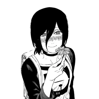 😊 d6052268 动漫, 女孩, 花 telegram sticker