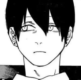 🤍 1404885b Anime, Manga, Personnage, Portrait, Noir et blanc whatsapp sticker