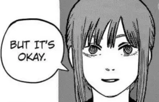 🤍 412c61d9 BUT IT'S OKAY. Anime, Manga, Illustration, BD, Bulle, Femme, Portrait whatsapp sticker