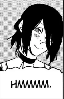 🤍 425ab89f HMMMM. Anime, Manga, Hmm, Sourire narquois, Personnage whatsapp sticker