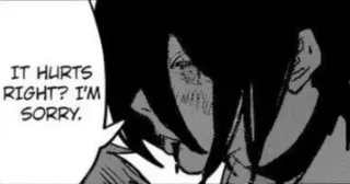 🤍 4d27e1a5 IT HURTS RIGHT? I'M SORRY. Anime, Manga, Triste, Excuse, Douleur whatsapp sticker