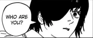 🤍 708e222c WHO ARE YOU? Manga, BD, Question, Dialogue whatsapp sticker