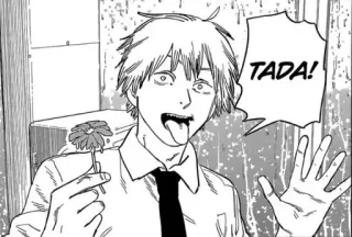 🤍 8c5c67b5 TADA! Manga, Personnage, Fleur, Surprise, Excité(e), Tirer la langue whatsapp sticker