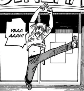 🤍 f632015c YEAA AAAH! Anime, Manga, Action, Excité, Jeunesse, Saut whatsapp sticker