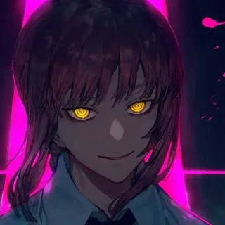 ☄ 1a5d68da Makima Chainsaw Man Аниме, Манга, Человек-бензопила, Макима, Персонаж, Демон, Розовый, Женщина telegram sticker