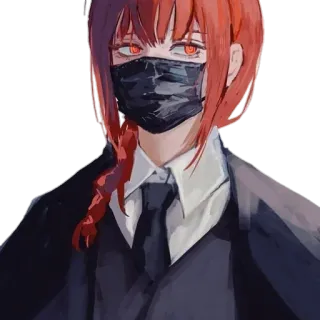 ☄ 2695af40 Makima Chainsaw Man Аниме, Макима, Человек-бензопила, Манга telegram sticker